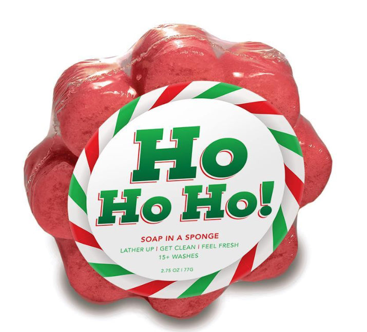 Caren Stripe HO HO HO Soap In Sponge
