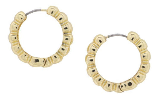 Jane Marie 18K Gold Plated Bubble Hoop Earrings