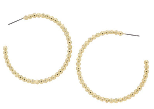 Jane Marie 18K Gold Plated Large, Small Bubble Hoop Earring