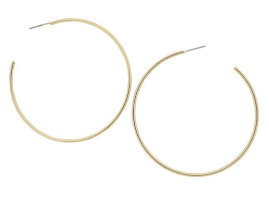 Jane Marie 18K Gold Plated Delicate Large Hoop Earring
