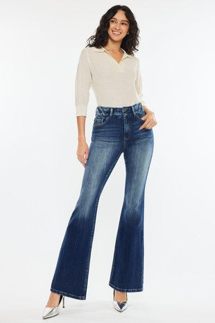 KanCan High Rise Flare Dark Jeans