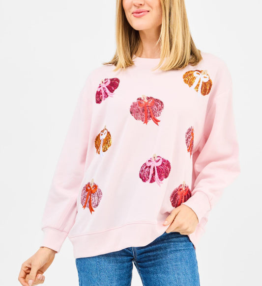 Mary Square Sweatshirt Sarah Pumpkin Bows