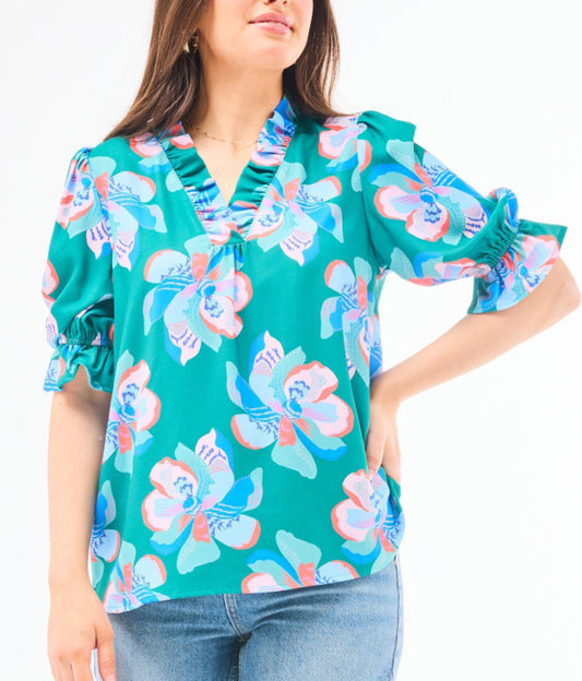 Mary Square Top Julie Center Stage Green