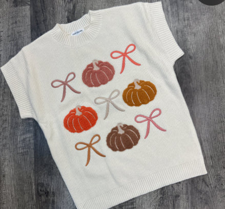 Mary Square Sweater Josie Pumpkin Rows