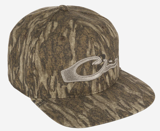 Drake Camo Flat Bill Cap Mossy Oak Bottomland
