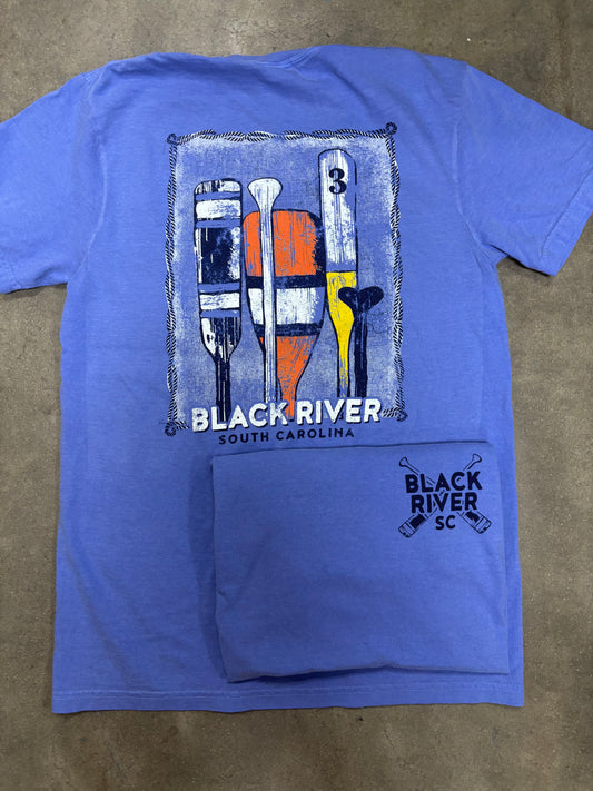 Southern Fried Cotton Black River SC Tee Shirt Blue
