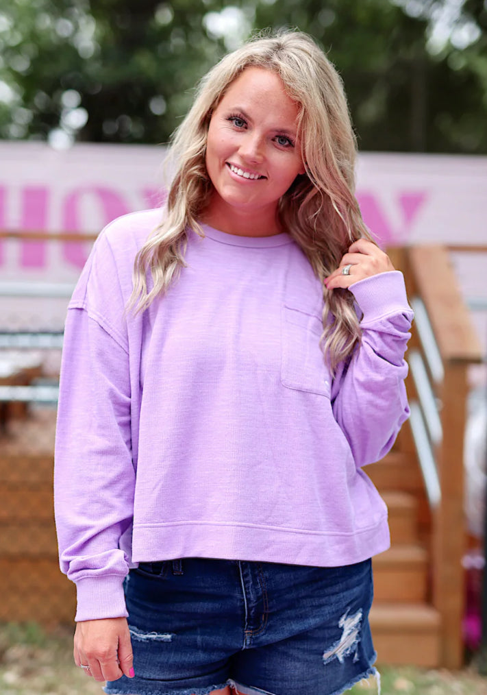 Jadelynn Brooke Long Weekend Crew - Lilac
