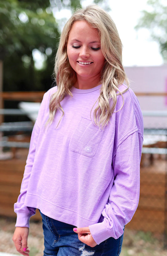 Jadelynn Brooke Long Weekend Crew - Lilac