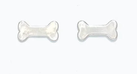 Periwinkle Cuties Earrings Cute Silver Dog Bones