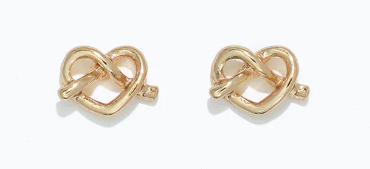 Periwinkle Cuties Earrings Gold Heart W Twist