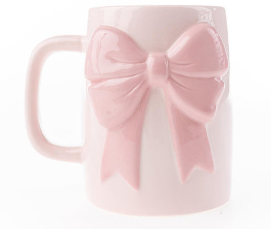 Mary Square Ceramic Bow Pink