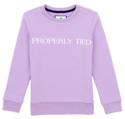 Properly Tied Girls Laurel Crew Lilac