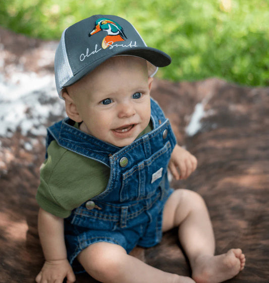 Old South Infant Wood Duck Trucker Hat 4 Month - 12 Month Graphite / White