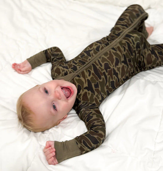 Old South Thicket Camo Onesie - Tan