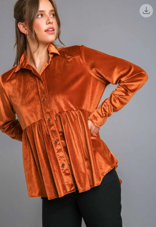 Umgee Button Down Tunic Dress
