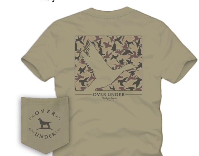 Over Under S/S Vintage Mallard Silhouette Khaki