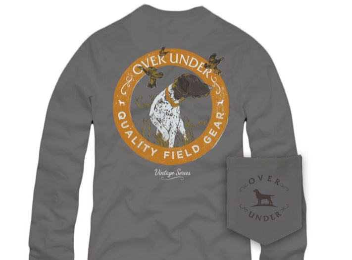 Over Under L/S Vintage Pointer & Quail Grey