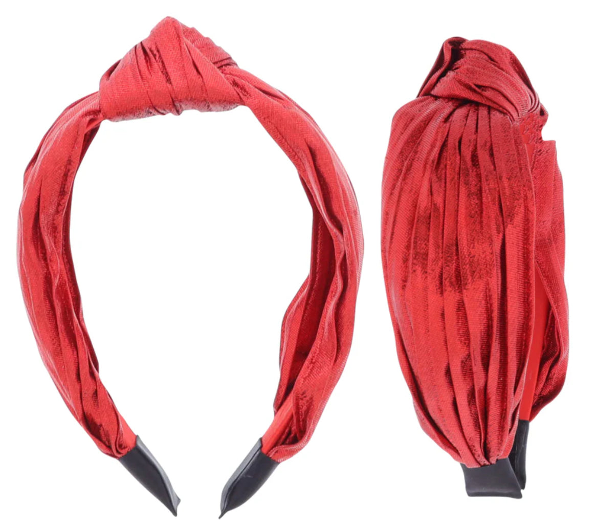 Jane Marie Red Satin Headband