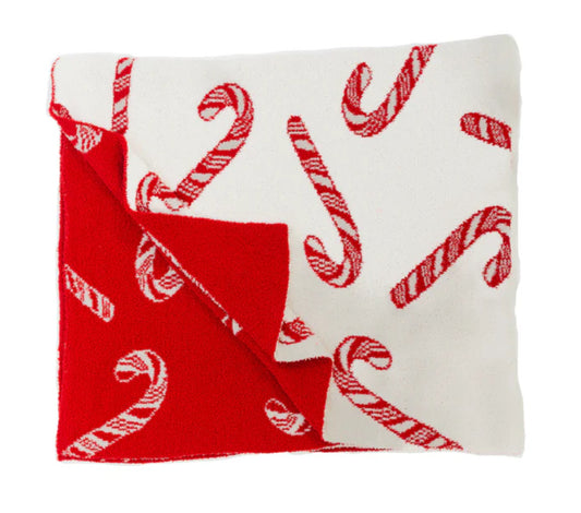 Jane Marie Candy Cane Blanket
