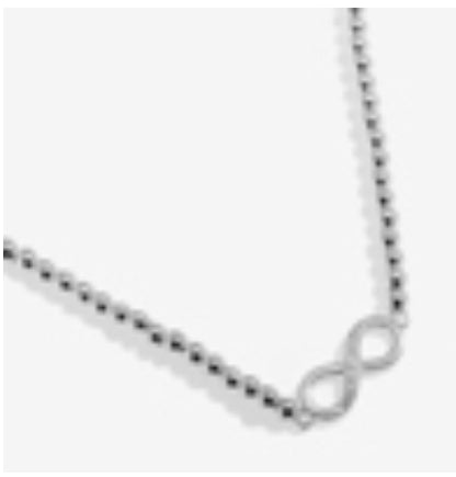 A Little & Co Reva Infinity Silver Plated Necklace 18 1/8”