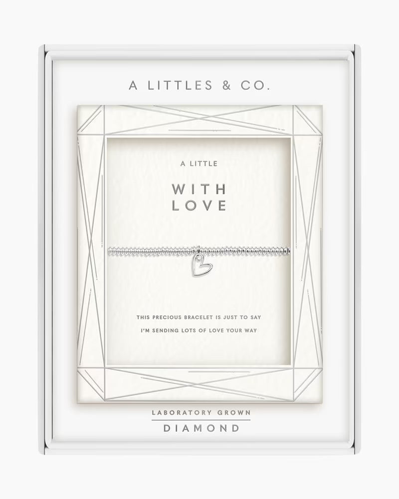 A Little & Co Laboratory Grown Diamond A Little With Love Silver Plated Bracelet