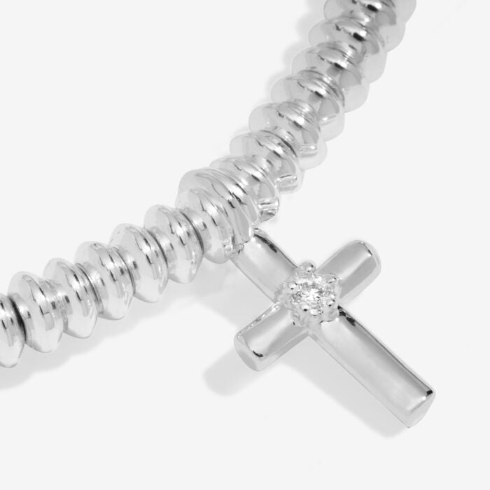 A Little & Co Laboratory Grown Diamond A Little Faith Silver Plated Bracelet