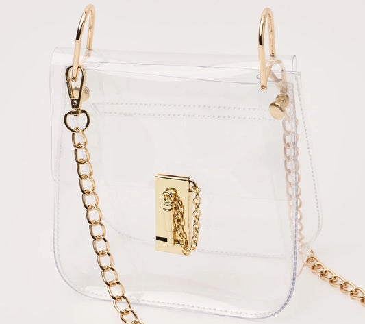 Clearly Handbags The Tatum HAN-TAT-GLD-WS
