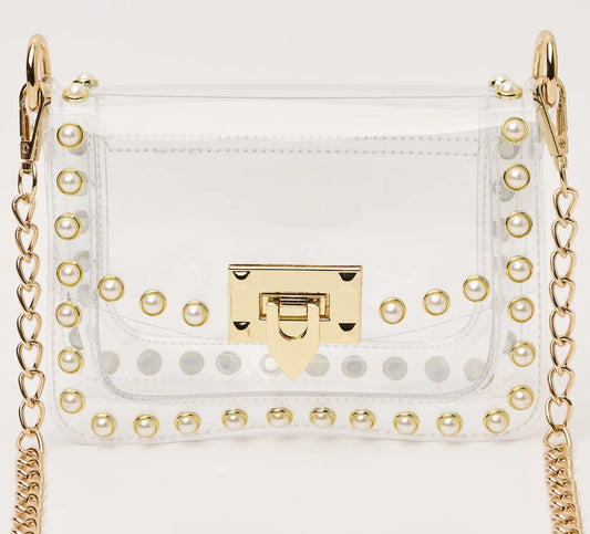 Clearly Handbag The Jackie In Pear HAN-JCK-PRL-WS