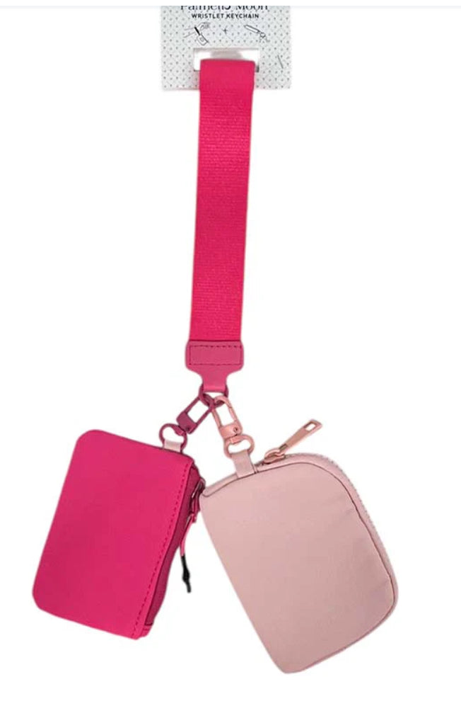 Queens Designs Wristlet Keychain Pink/Light Pink