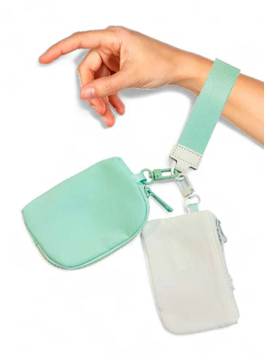 Queens Designs Wristlet Keychain Mint/White