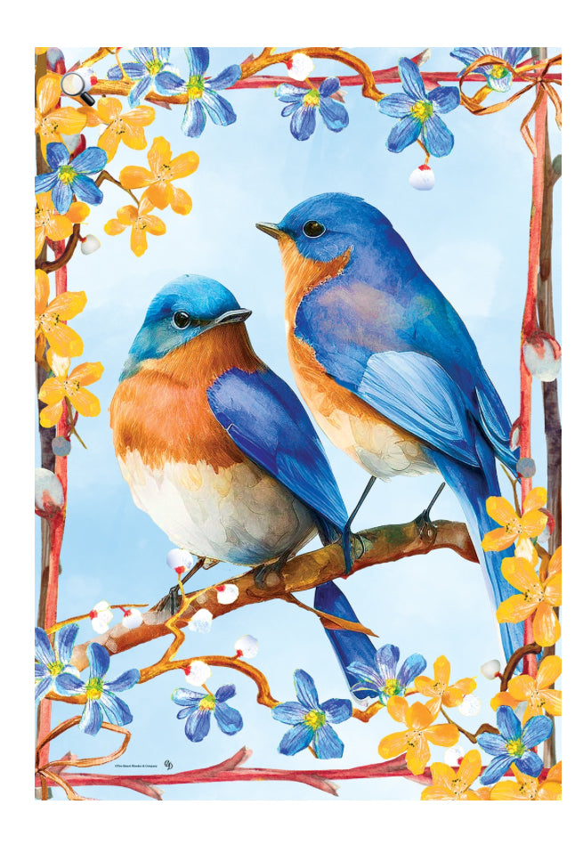 Custom Decor Lovely Bluebirds-Flag by TSB Collection