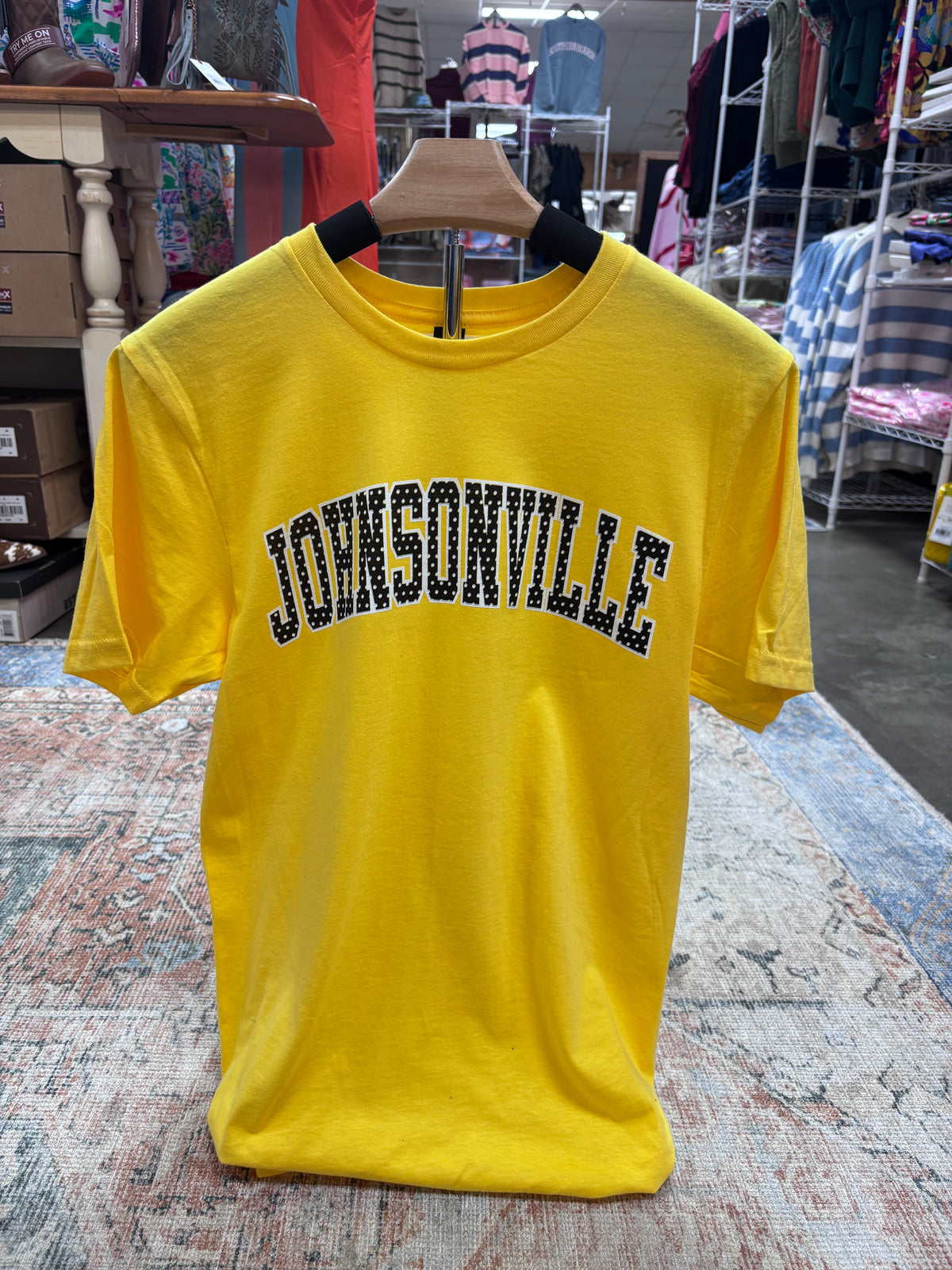 SFC Gildan Johnsonville Polka Dot T-Shirts Gold