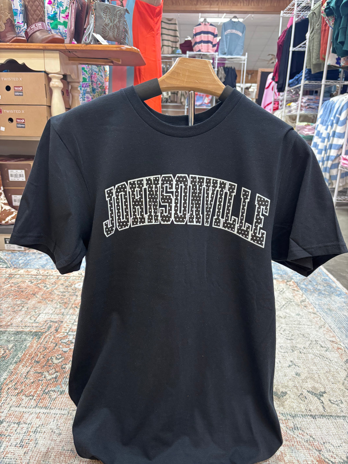 SFC Gildan Johnsonville Polka Dot T-Shirts Black