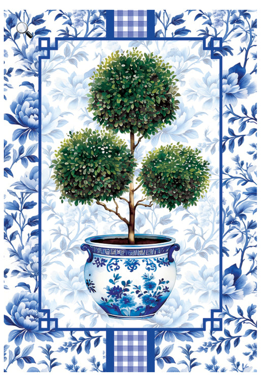 Custom Decor Chinoiserie Topiary-Flag by Jeremy Thomas