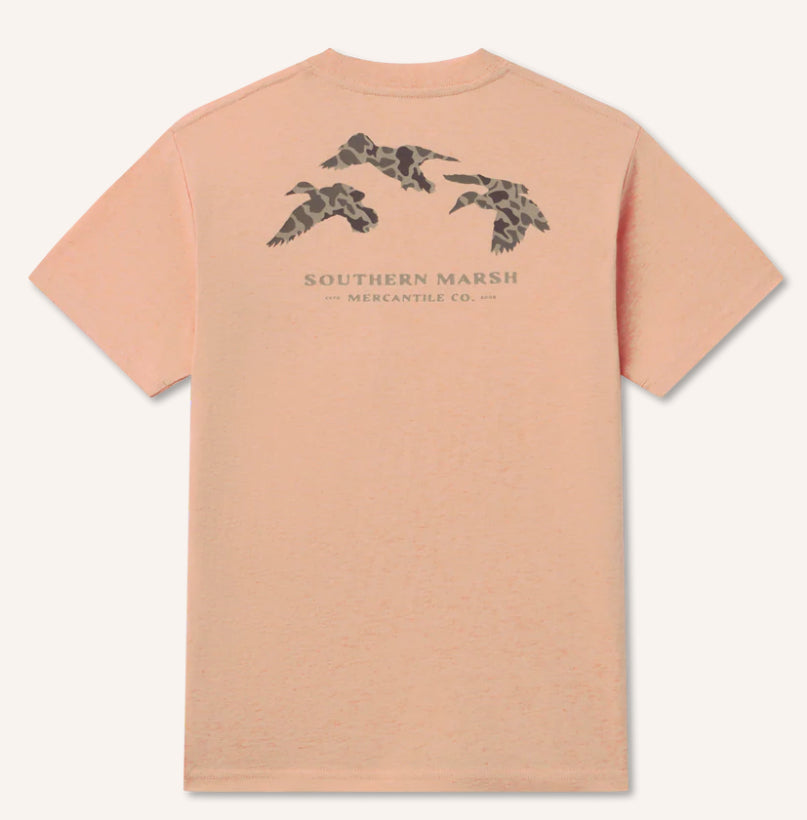Southern Marsh Youth Originals Camo Flying Ducks Washed Sherbet