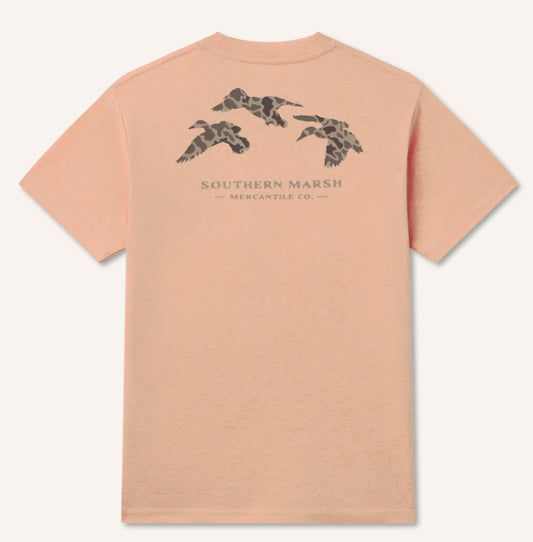 Southern Marsh Youth Originals Camo Flying Ducks Washed Sherbet