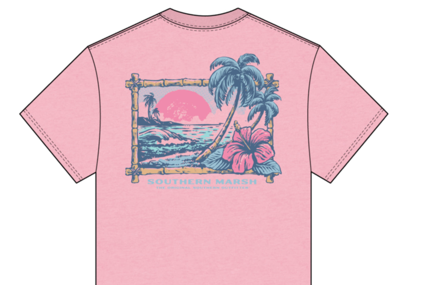 Southern Marsh Youth Seawash Tee Aloha Sunset Camellia
