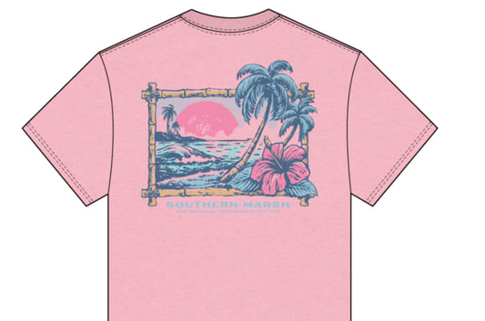 Southern Marsh Youth Seawash Tee Aloha Sunset Camellia