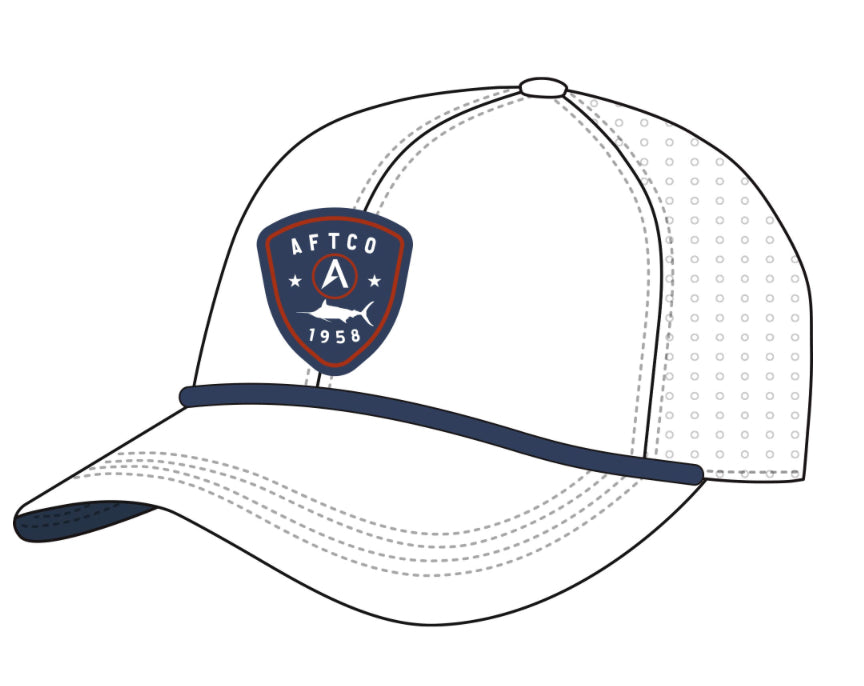Aftco Shield Hat WHT MC3030