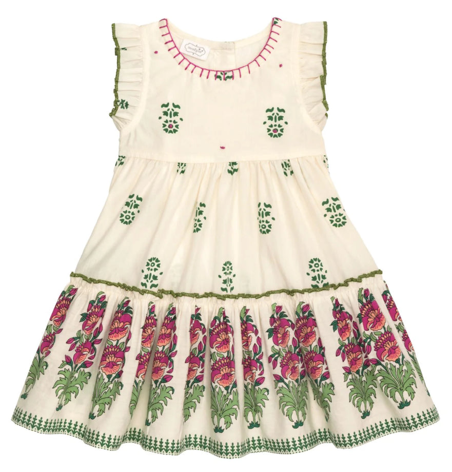 Mud Pie Ivory Block Print Dress