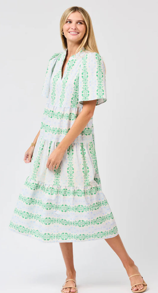 Mary Square Dress Ivy Heirloom Vine Green