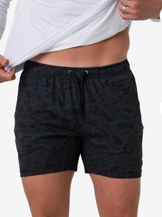 Burlebo Athletic Short - Black Camo - Black Liner