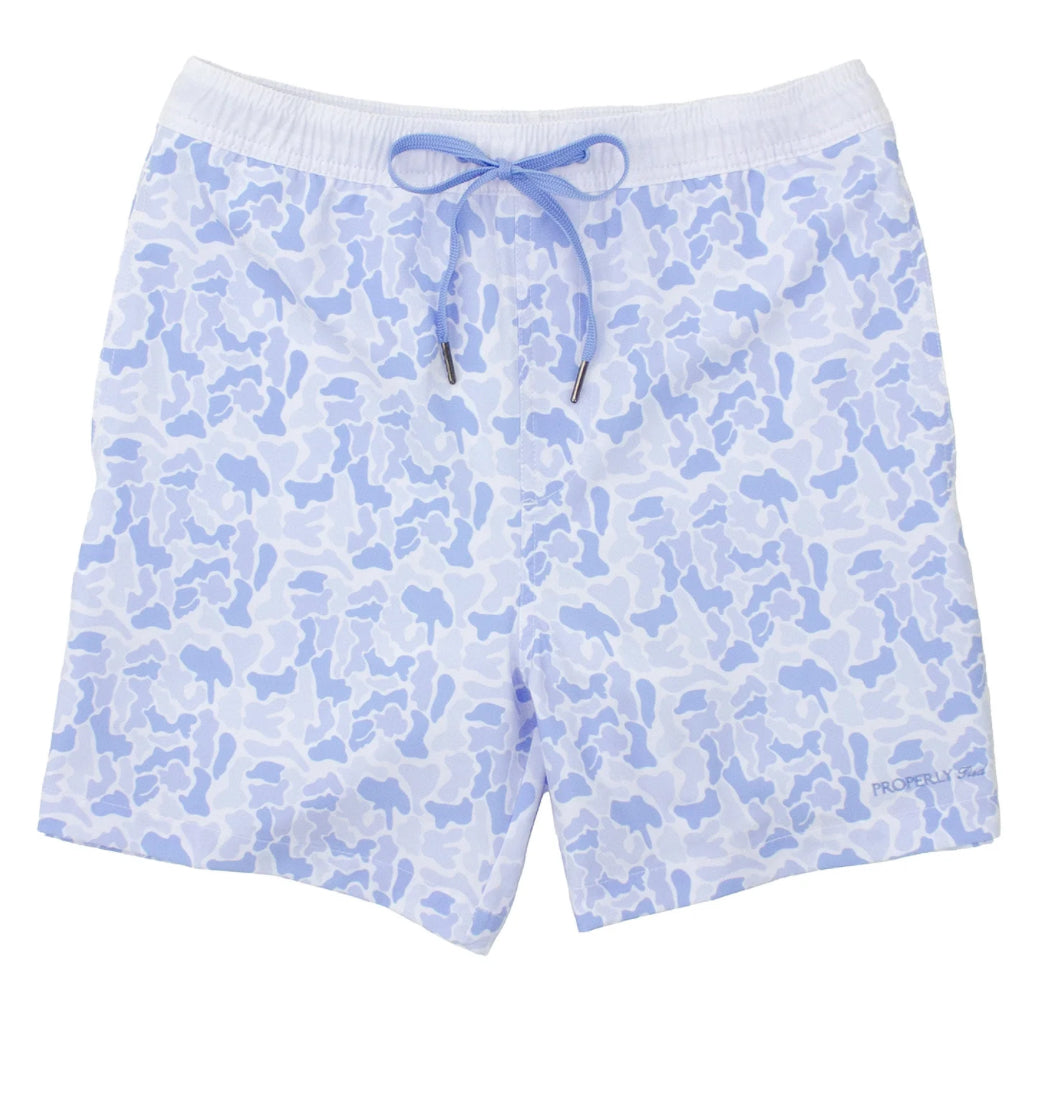Properly Tied Riviera Swim Trunk River Camo