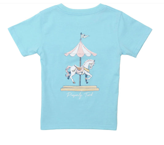 Properly Tied Girls Carousel SS Powder Blue