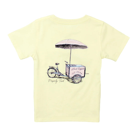 Properly Tied Girls Ice Cream Cart SS Light Yellow