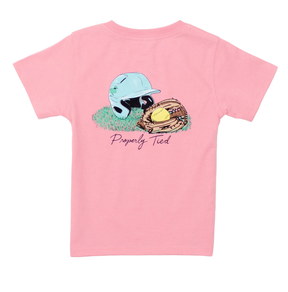 Properly Tied Girls Softball SS Light Pink
