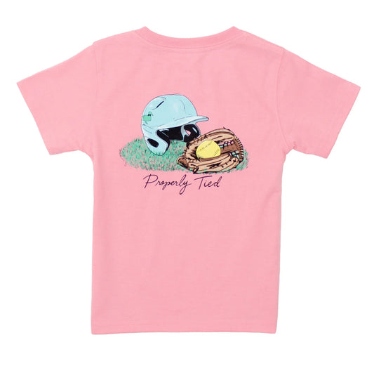 Properly Tied Girls Softball SS Light Pink