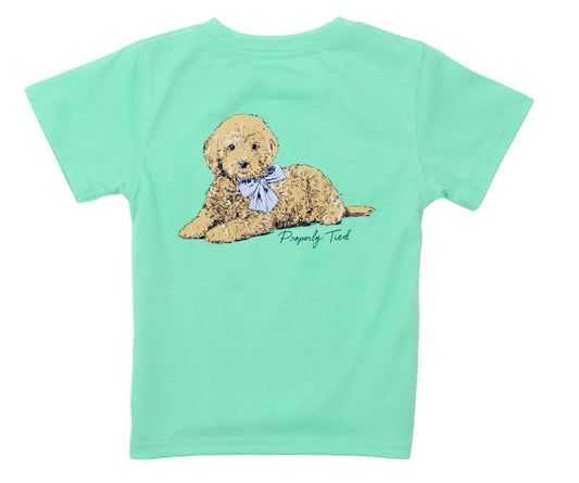 Properly Tied Girls Doodle SS Wash Green