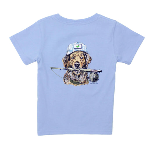 Properly Tied Boys Fishing Buddy SS Light Blue