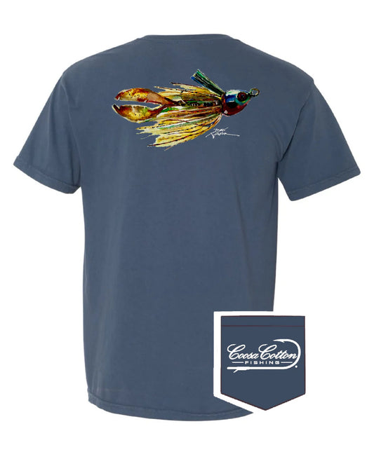 Coosa Cotton SHORT SLEEVE POCKET TEE | DIRK WALKER JIG | VINTAGE NAVY